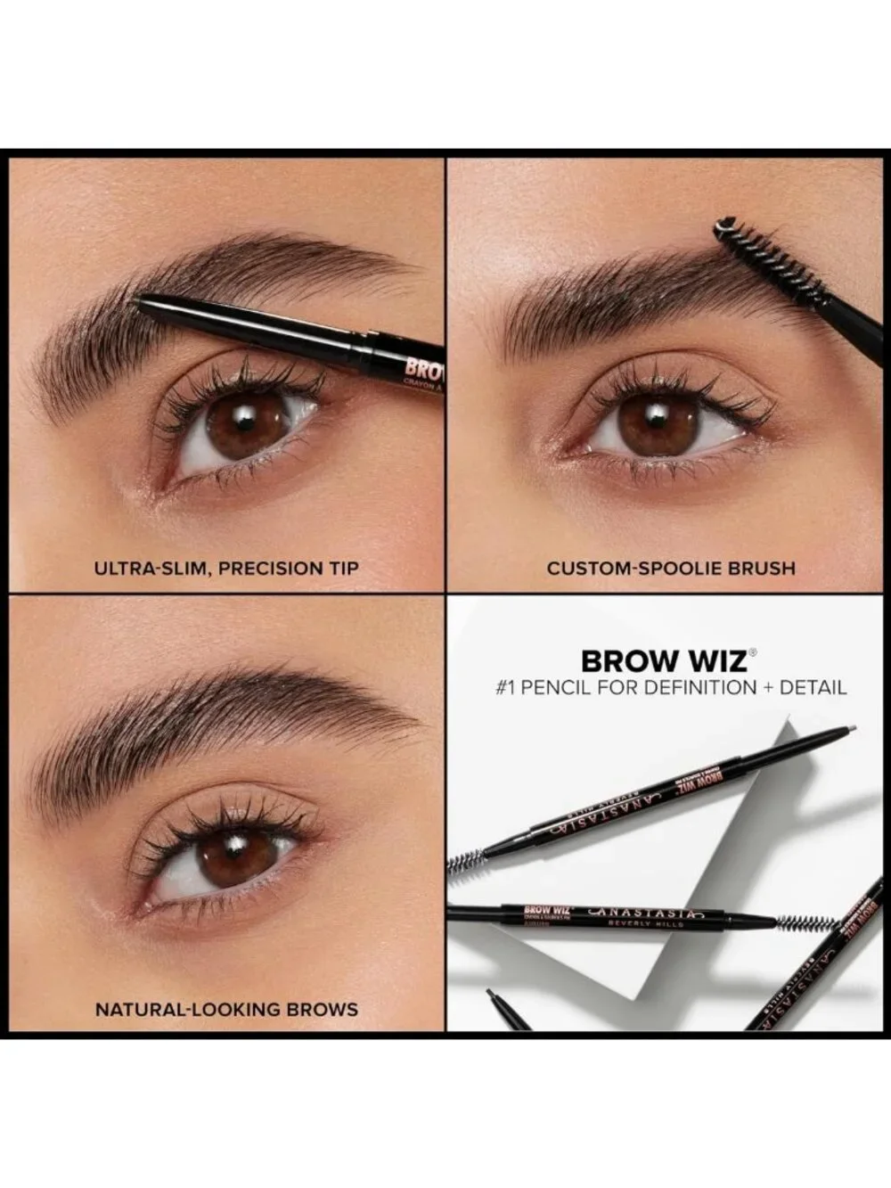 Ultra-Slim Retractable Eyebrow Pencil - Waterproof, Smudge-Proof, Natural Finish
